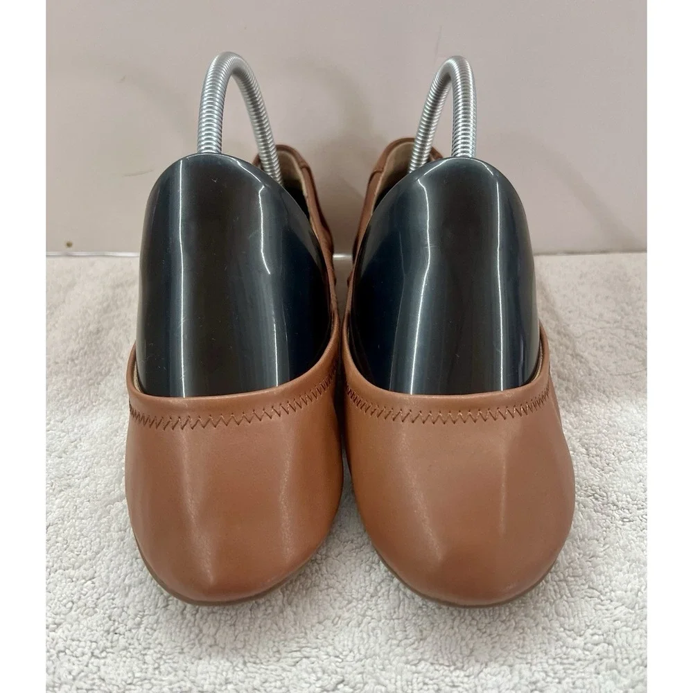 Time And Tru Ballet Flats Womens Size 7 Brown Tan‎ Memory Foam Slip On Shoes